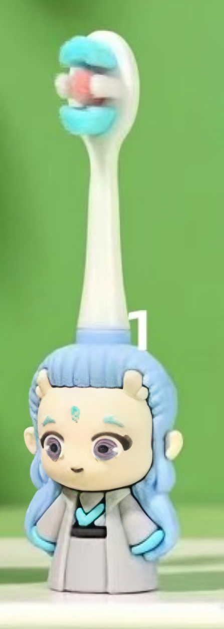 Nezha-Cute 3D Cartoon Animal Toothbrush for Kids - Extra Soft Bristles - Gentle Oral Care for Toddlers Aged 1-7 image 1