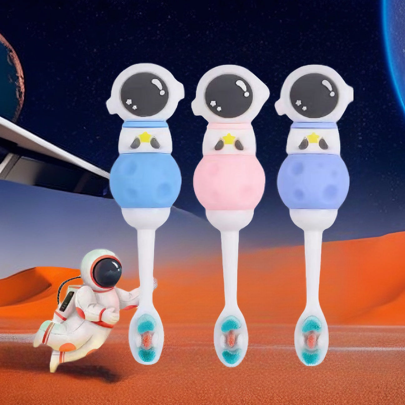 Alien-Cute 3D Cartoon Animal Toothbrush for Kids - Extra Soft Bristles - Gentle Oral Care for Toddlers Aged 1-7 image 0