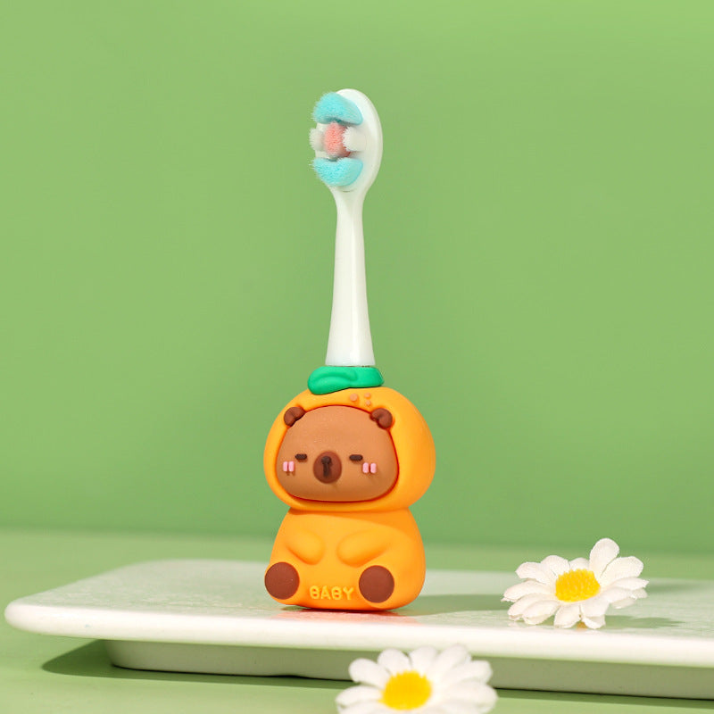 Bear – Cute 3D Cartoon Animal Toothbrush for Kids – Extra Soft Bristles – Gentle Oral Care for Toddlers Aged 1-7 image 2