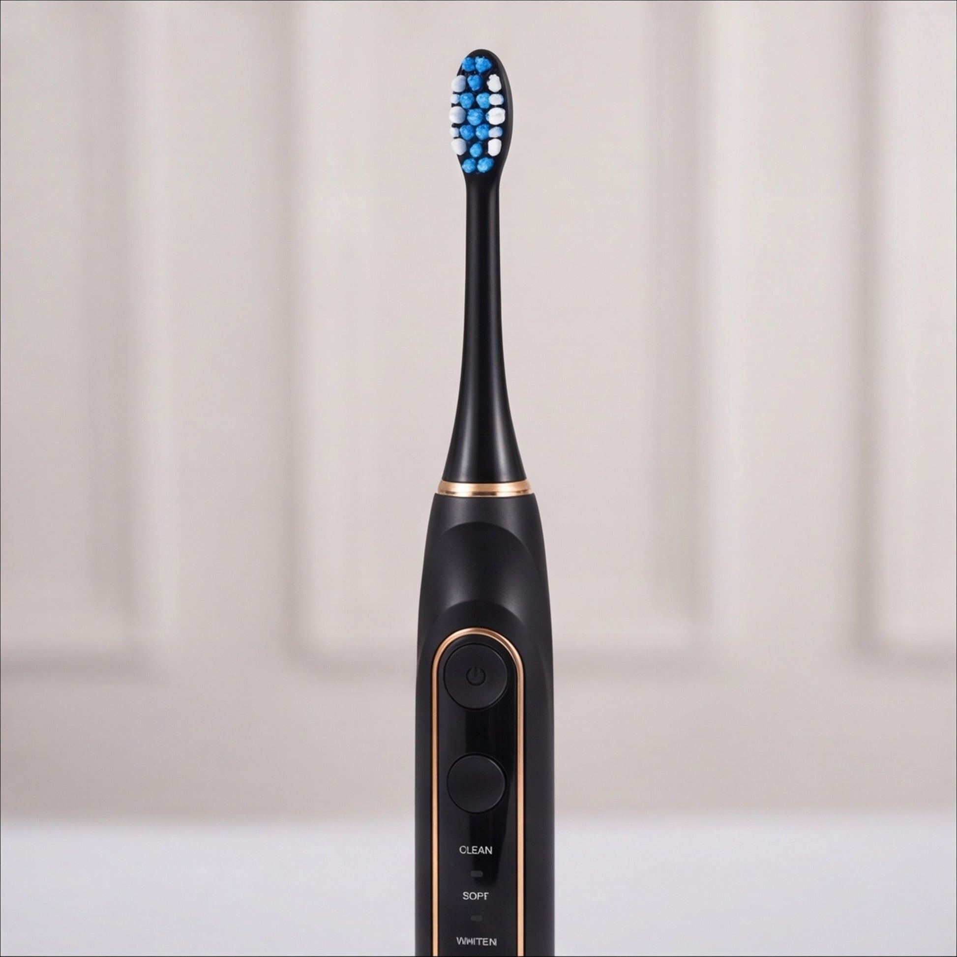MOLAR MP101 sonic toothbrush front view showing five cleaning modes