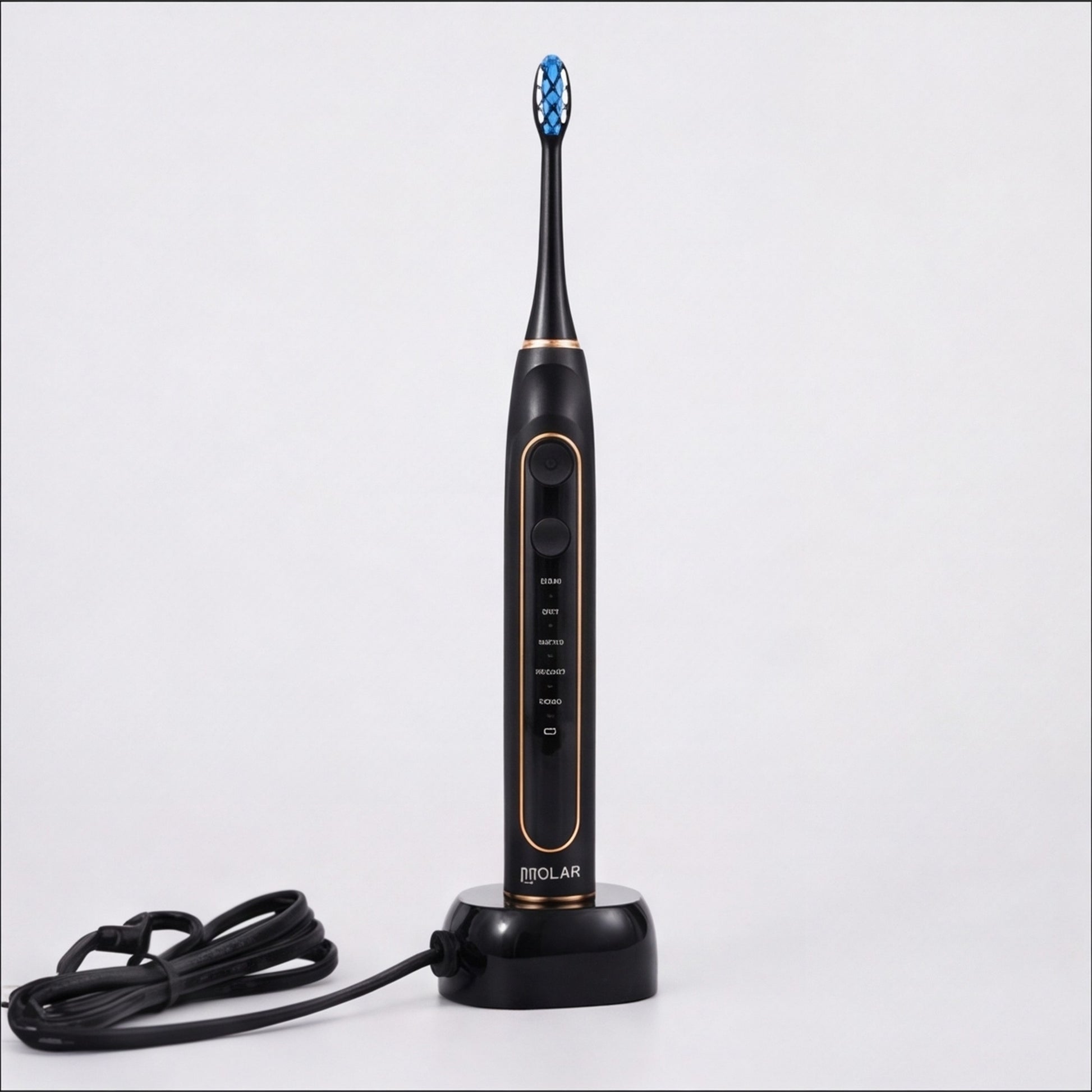 MOLAR MP101 electric toothbrush on wireless inductive charging base