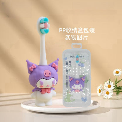 Ninja-Cute 3D Cartoon Animal Toothbrush for Kids - Extra Soft Bristles - Gentle Oral Care for Toddlers Aged 1-7 image 1