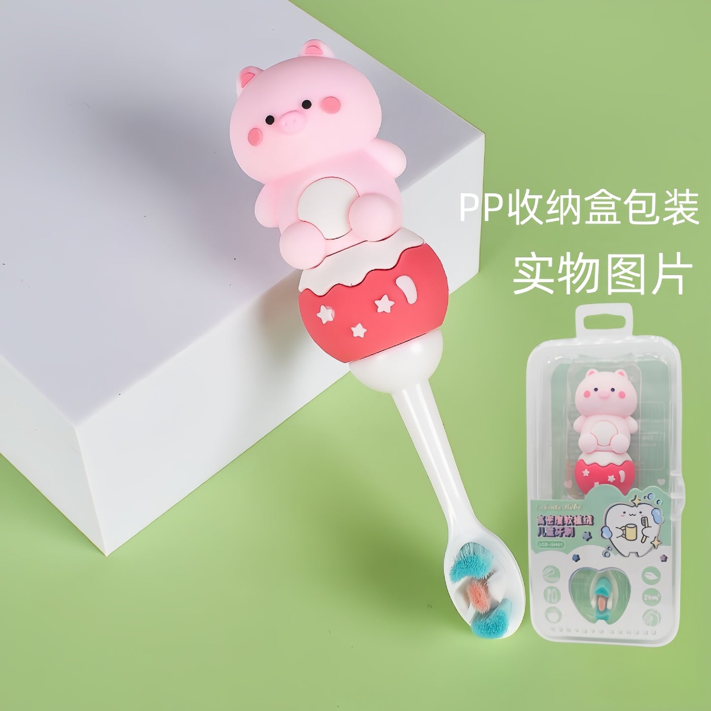 PandaCat-Cute 3D Cartoon Animal Toothbrush for Kids - Extra Soft Bristles - Gentle Oral Care for Toddlers Aged 1-7 image 5