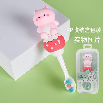 PandaCat-Cute 3D Cartoon Animal Toothbrush for Kids - Extra Soft Bristles - Gentle Oral Care for Toddlers Aged 1-7 image 5
