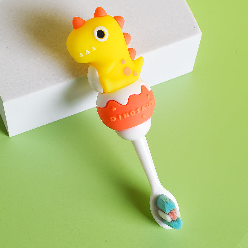 Small Dinosaure-Cute 3D Cartoon Animal Toothbrush for Kids - Extra Soft Bristles - Gentle Oral Care for Toddlers Aged 1-7 image 11
