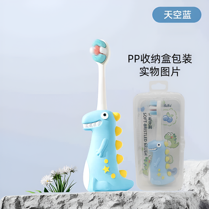 Dinosaur-Cute 3D Cartoon Animal Toothbrush for Kids - Extra Soft Bristles - Gentle Oral Care for Toddlers Aged 1-7 image 3