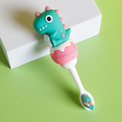 Small Dinosaure-Cute 3D Cartoon Animal Toothbrush for Kids - Extra Soft Bristles - Gentle Oral Care for Toddlers Aged 1-7 image 6