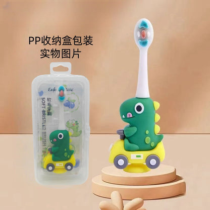 Cute Dinosaur 3D Cartoon Animal Toothbrush for Kids - Extra Soft Bristles - Gentle Oral Care for Toddlers Aged 1-7 image 3