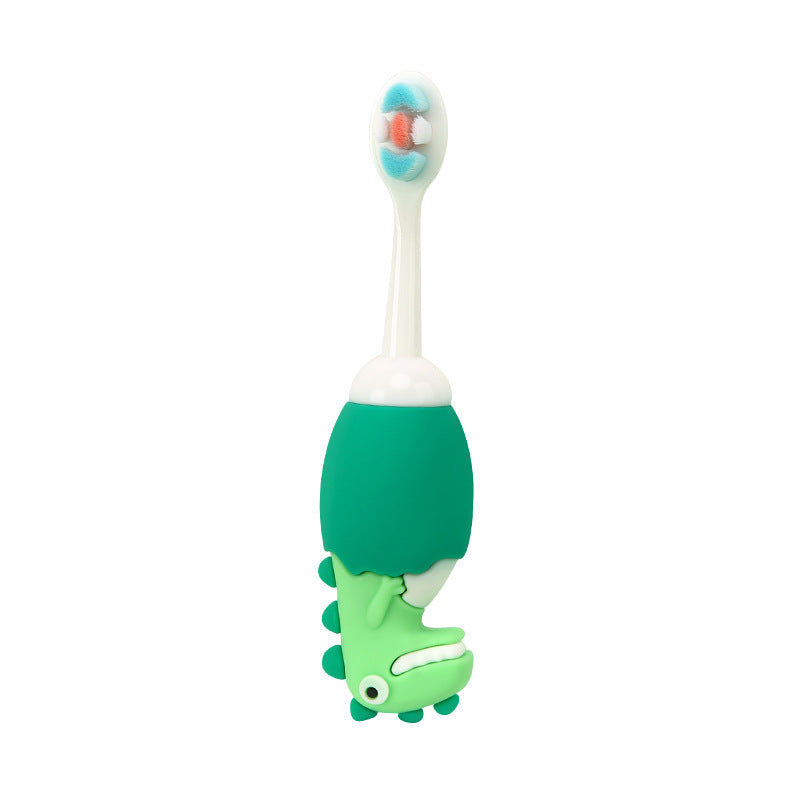 DinosaurFun-Cute 3D Cartoon Animal Toothbrush for Kids - Extra Soft Bristles - Gentle Oral Care for Toddlers Aged 1-7 image 2