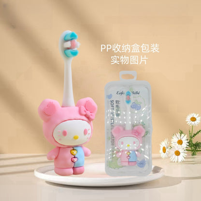 Ninja-Cute 3D Cartoon Animal Toothbrush for Kids - Extra Soft Bristles - Gentle Oral Care for Toddlers Aged 1-7 image 3