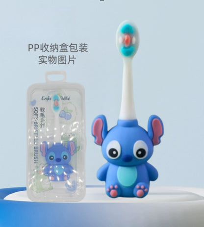 Disney-Stitch-Cute 3D Cartoon Animal Toothbrush for Kids - Extra Soft Bristles - Gentle Oral Care for Toddlers Aged 1-7 image 1