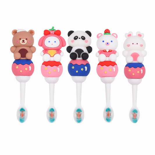 SmallBear-Cute 3D Cartoon Animal Toothbrush for Kids - Extra Soft Bristles - Gentle Oral Care for Toddlers Aged 1-7 image 0