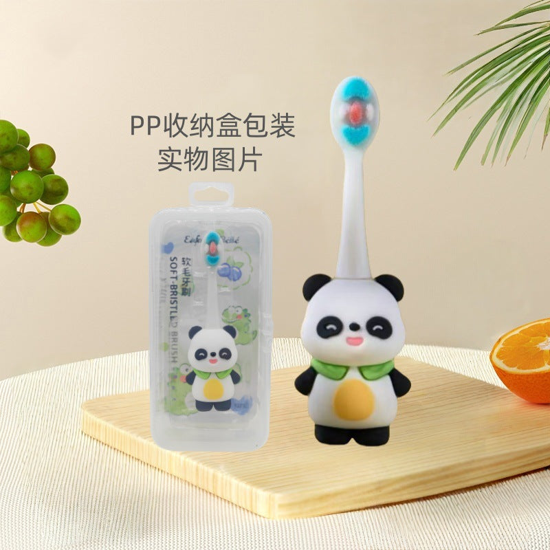 Panda-Cute 3D Cartoon Animal Toothbrush for Kids - Extra Soft Bristles - Gentle Oral Care for Toddlers Aged 1-7 image 1
