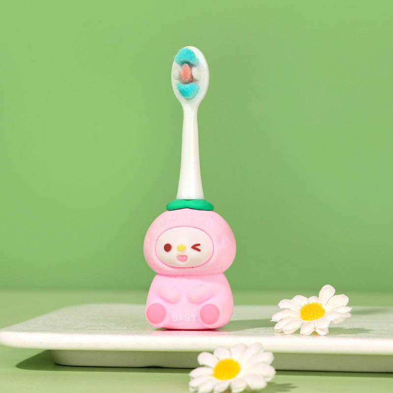 Bear – Cute 3D Cartoon Animal Toothbrush for Kids – Extra Soft Bristles – Gentle Oral Care for Toddlers Aged 1-7 image 3