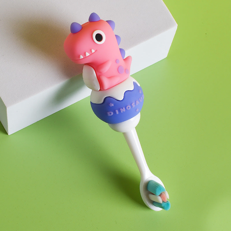 Small Dinosaure-Cute 3D Cartoon Animal Toothbrush for Kids - Extra Soft Bristles - Gentle Oral Care for Toddlers Aged 1-7 image 9