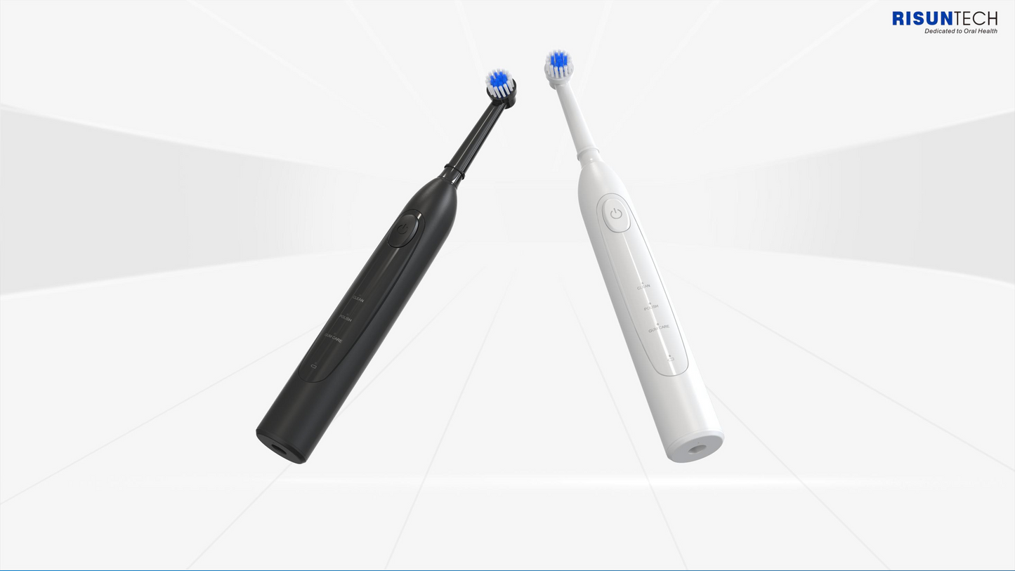 Electric Toothbrush Bristle Rotating Swinging Design with Wireless charging Dock