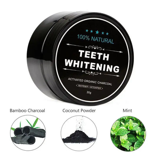 100% Nature Activated Charcoal Teeth Whitening Powder