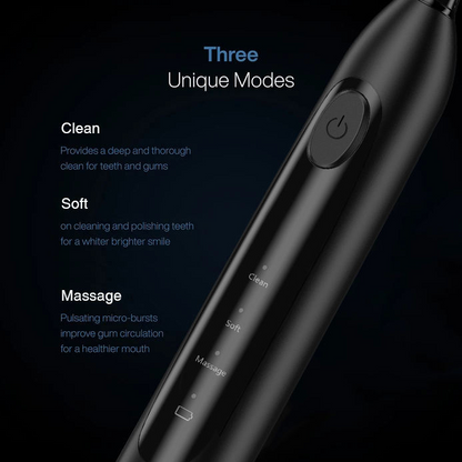 Electric Toothbrush Bristle Rotating Swinging Design with Wireless charging Dock