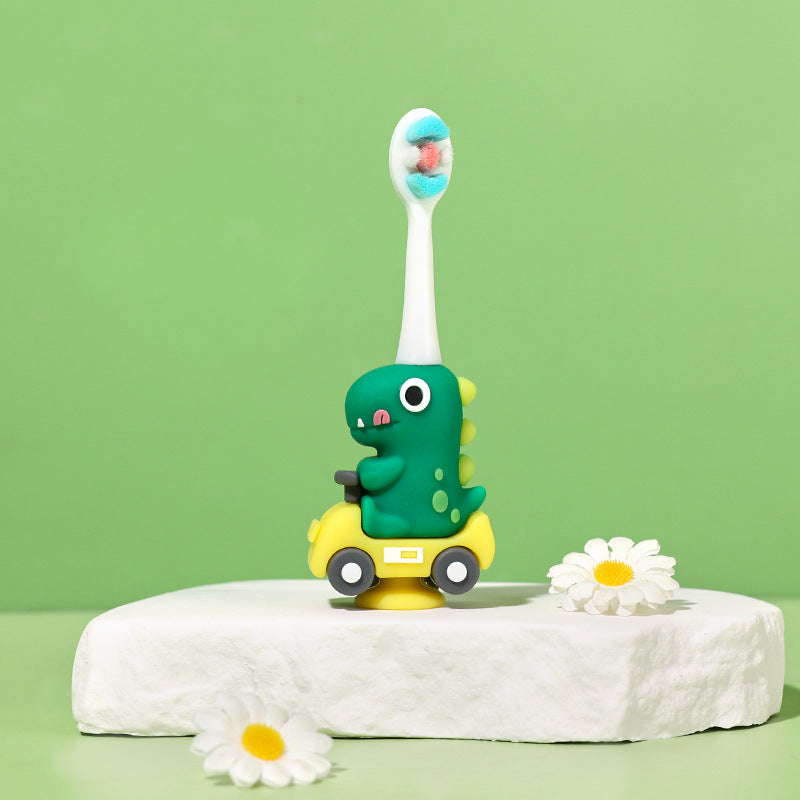 Dino-Cute 3D Cartoon Animal Toothbrush for Kids - Extra Soft Bristles - Gentle Oral Care for Toddlers Aged 1-7 image 7