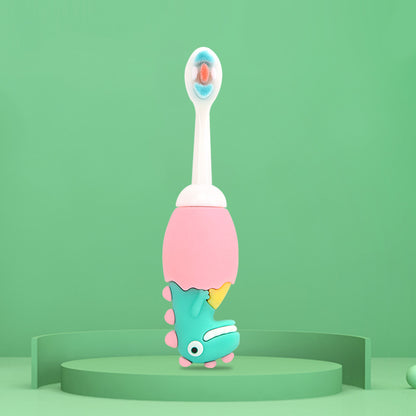 DinosaurFun-Cute 3D Cartoon Animal Toothbrush for Kids - Extra Soft Bristles - Gentle Oral Care for Toddlers Aged 1-7 image 7