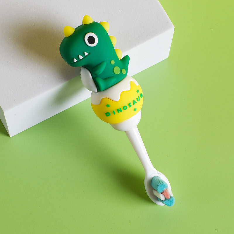 Small Dinosaure-Cute 3D Cartoon Animal Toothbrush for Kids - Extra Soft Bristles - Gentle Oral Care for Toddlers Aged 1-7 image 8
