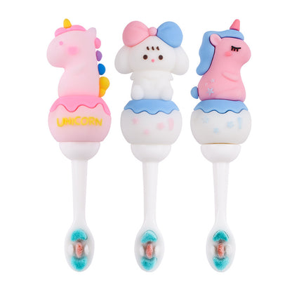 Unicorn-Cute 3D Cartoon Animal Toothbrush for Kids - Extra Soft Bristles - Gentle Oral Care for Toddlers Aged 1-7 image 2