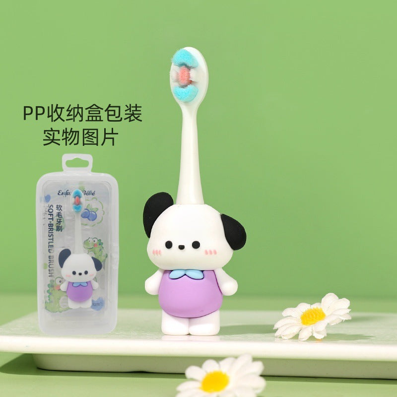 Frog-Cute 3D Cartoon Animal Toothbrush for Kids - Extra Soft Bristles - Gentle Oral Care for Toddlers Aged 1-7 image 3