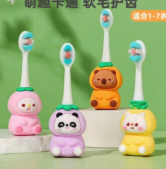 Bear – Cute 3D Cartoon Animal Toothbrush for Kids – Extra Soft Bristles – Gentle Oral Care for Toddlers Aged 1-7 image 0