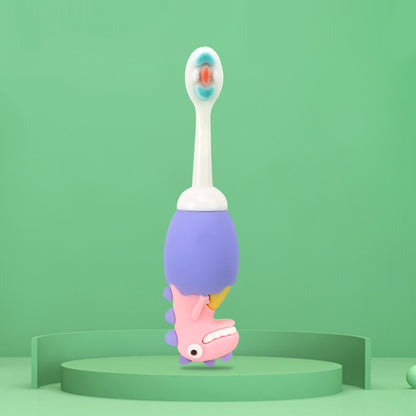 DinosaurFun-Cute 3D Cartoon Animal Toothbrush for Kids - Extra Soft Bristles - Gentle Oral Care for Toddlers Aged 1-7 image 5