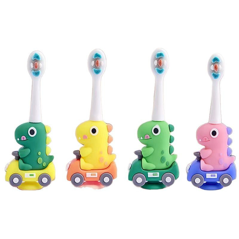 Cute Dinosaur 3D Cartoon Animal Toothbrush for Kids - Extra Soft Bristles - Gentle Oral Care for Toddlers Aged 1-7 image 5