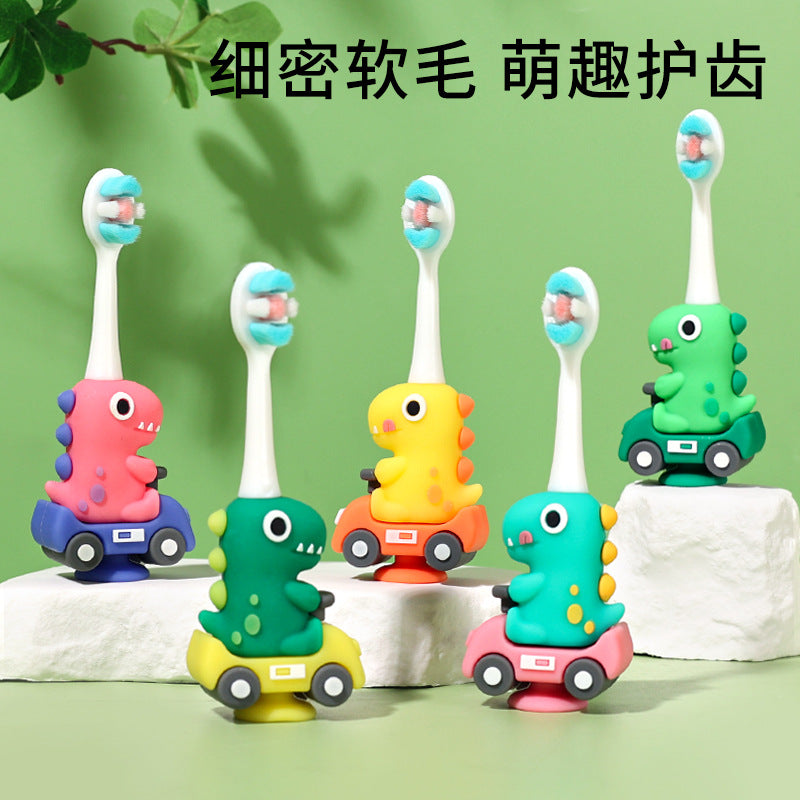 Dino-Cute 3D Cartoon Animal Toothbrush for Kids - Extra Soft Bristles - Gentle Oral Care for Toddlers Aged 1-7 image 11