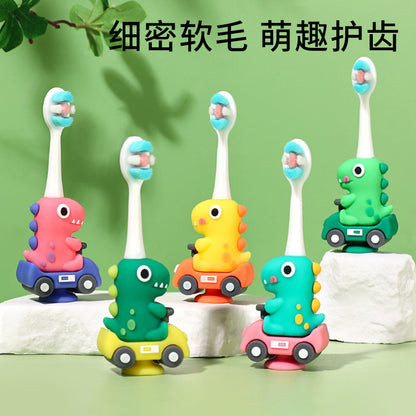 Dino-Cute 3D Cartoon Animal Toothbrush for Kids - Extra Soft Bristles - Gentle Oral Care for Toddlers Aged 1-7 image 11
