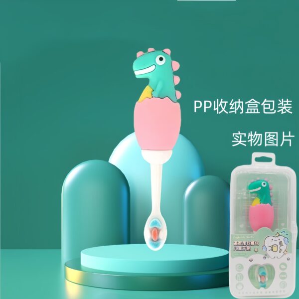 DinosaurFun-Cute 3D Cartoon Animal Toothbrush for Kids - Extra Soft Bristles - Gentle Oral Care for Toddlers Aged 1-7