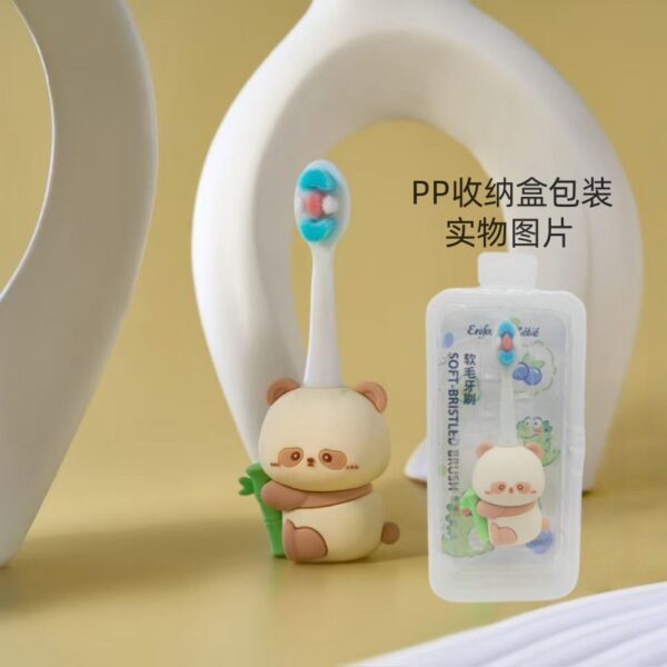 Panda-Cute 3D Cartoon Animal Toothbrush for Kids - Extra Soft Bristles - Gentle Oral Care for Toddlers Aged 1-7
