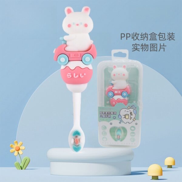 Cat-Cute 3D Cartoon Animal Toothbrush for Kids - Extra Soft Bristles - Gentle Oral Care for Toddlers Aged 1-7
