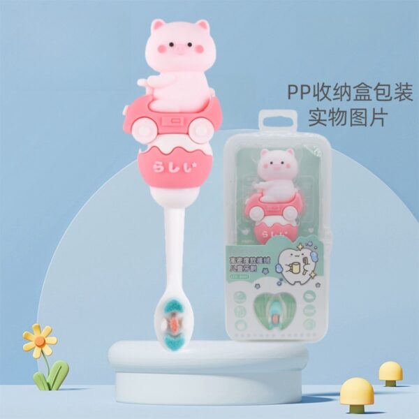 Cat-Cute 3D Cartoon Animal Toothbrush for Kids - Extra Soft Bristles - Gentle Oral Care for Toddlers Aged 1-7