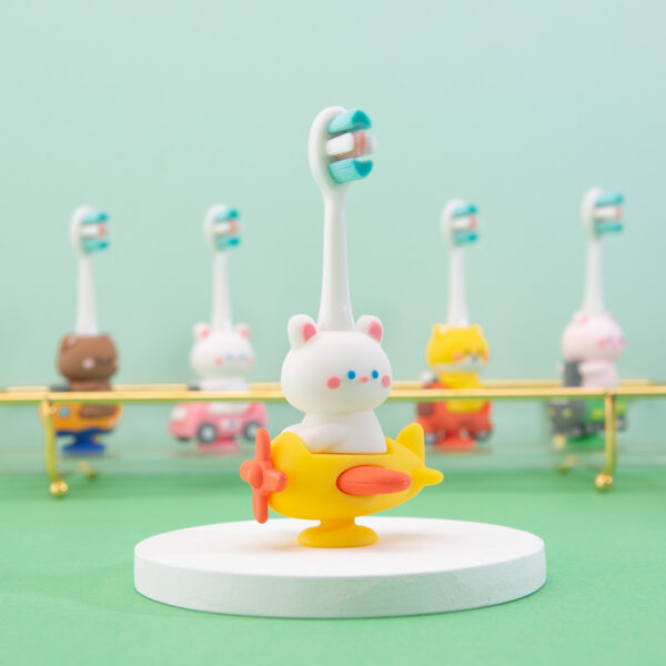 Kitty-Cute 3D Cartoon Animal Toothbrush for Kids - Extra Soft Bristles - Gentle Oral Care for Toddlers Aged 1-7