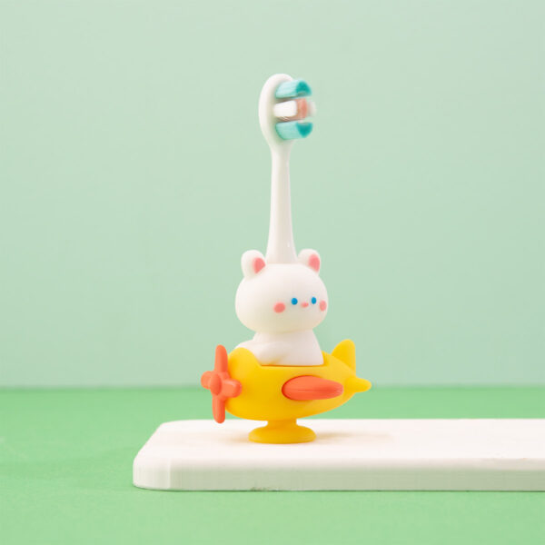 Kitty-Cute 3D Cartoon Animal Toothbrush for Kids - Extra Soft Bristles - Gentle Oral Care for Toddlers Aged 1-7