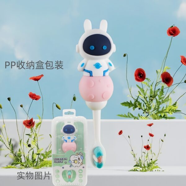 Roboto-Cute 3D Cartoon Animal Toothbrush for Kids - Extra Soft Bristles - Gentle Oral Care for Toddlers Aged 1-7