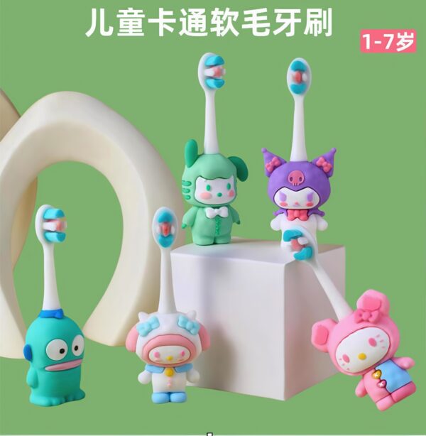 Ninja-Cute 3D Cartoon Animal Toothbrush for Kids - Extra Soft Bristles - Gentle Oral Care for Toddlers Aged 1-7