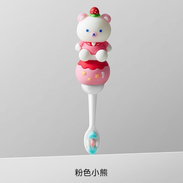SmallBear-Cute 3D Cartoon Animal Toothbrush for Kids - Extra Soft Bristles - Gentle Oral Care for Toddlers Aged 1-7