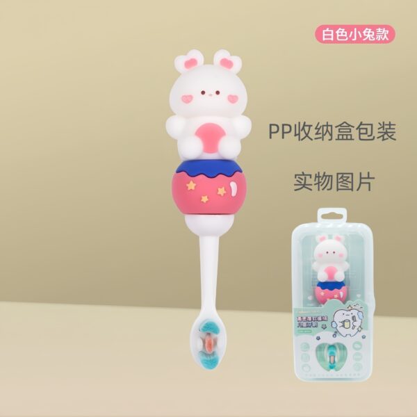 SmallBear-Cute 3D Cartoon Animal Toothbrush for Kids - Extra Soft Bristles - Gentle Oral Care for Toddlers Aged 1-7