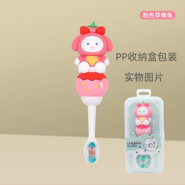 SmallBear-Cute 3D Cartoon Animal Toothbrush for Kids - Extra Soft Bristles - Gentle Oral Care for Toddlers Aged 1-7