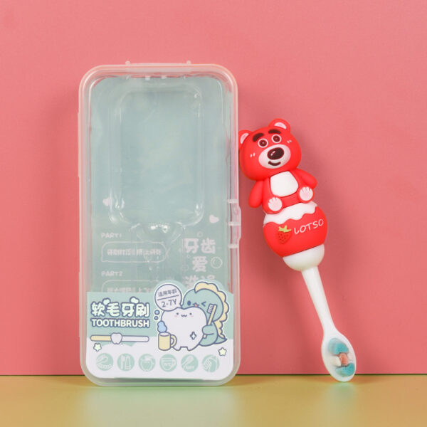 RedBear-Cute 3D Cartoon Animal Toothbrush for Kids - Extra Soft Bristles - Gentle Oral Care for Toddlers Aged 1-7