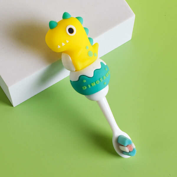 Small Dinosaure-Cute 3D Cartoon Animal Toothbrush for Kids - Extra Soft Bristles - Gentle Oral Care for Toddlers Aged 1-7