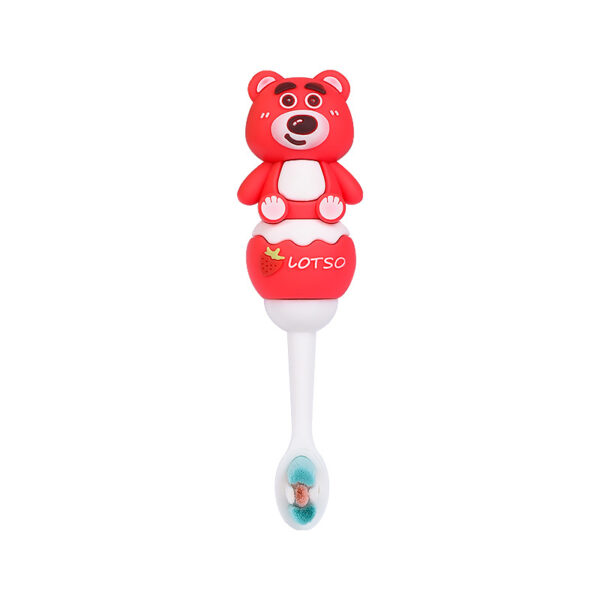RedBear-Cute 3D Cartoon Animal Toothbrush for Kids - Extra Soft Bristles - Gentle Oral Care for Toddlers Aged 1-7
